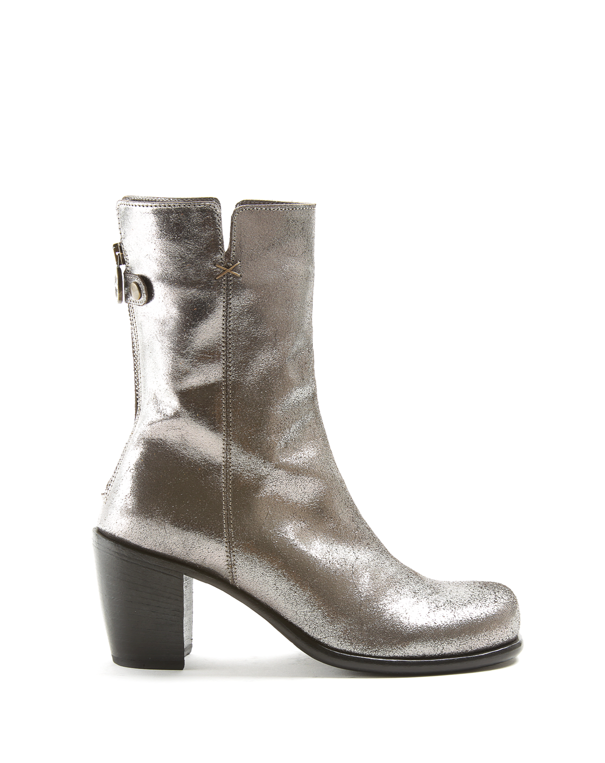 JOJO Silver Leather Boots