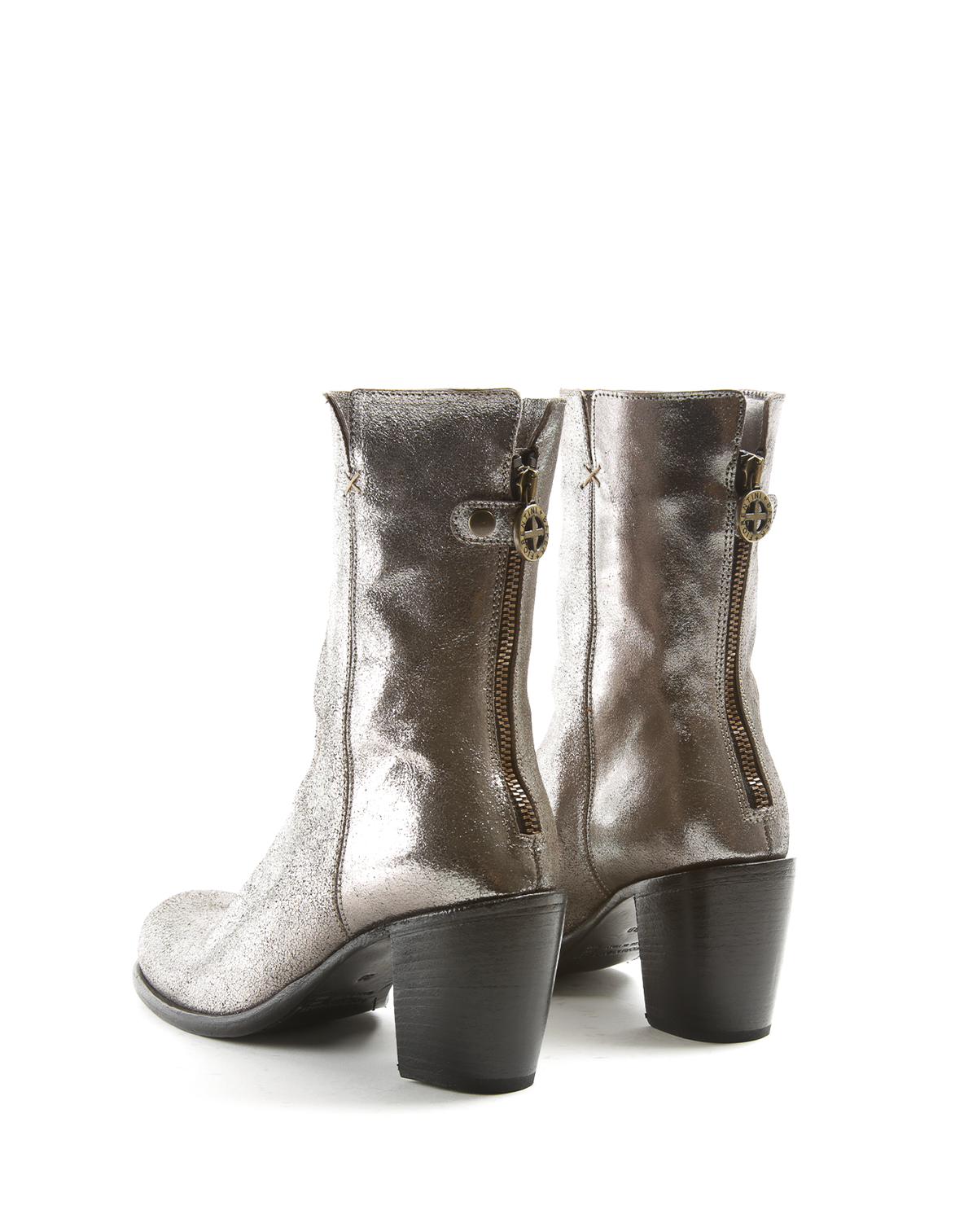 JOJO Silver Leather Boots