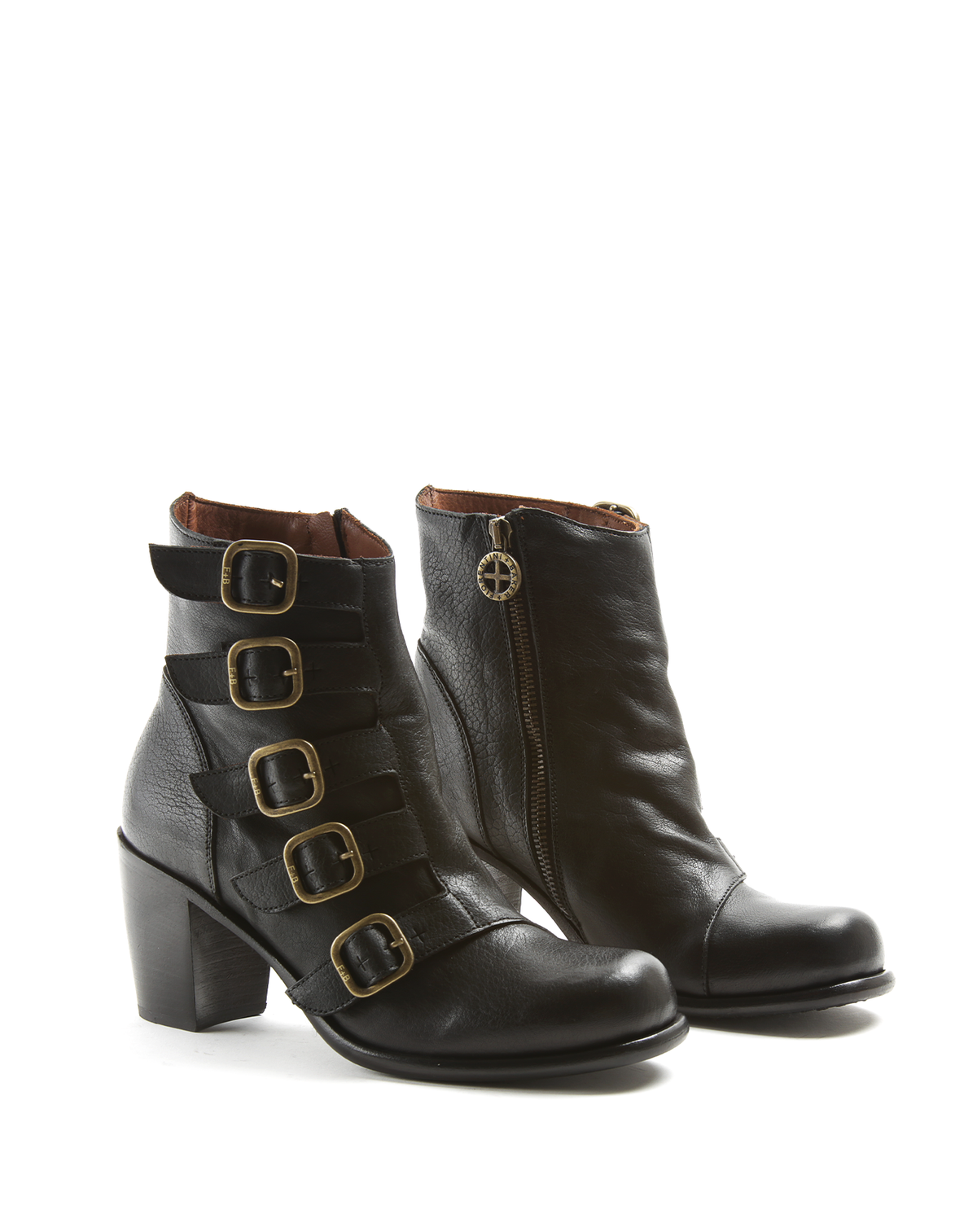 JONTI Black Leather Boots