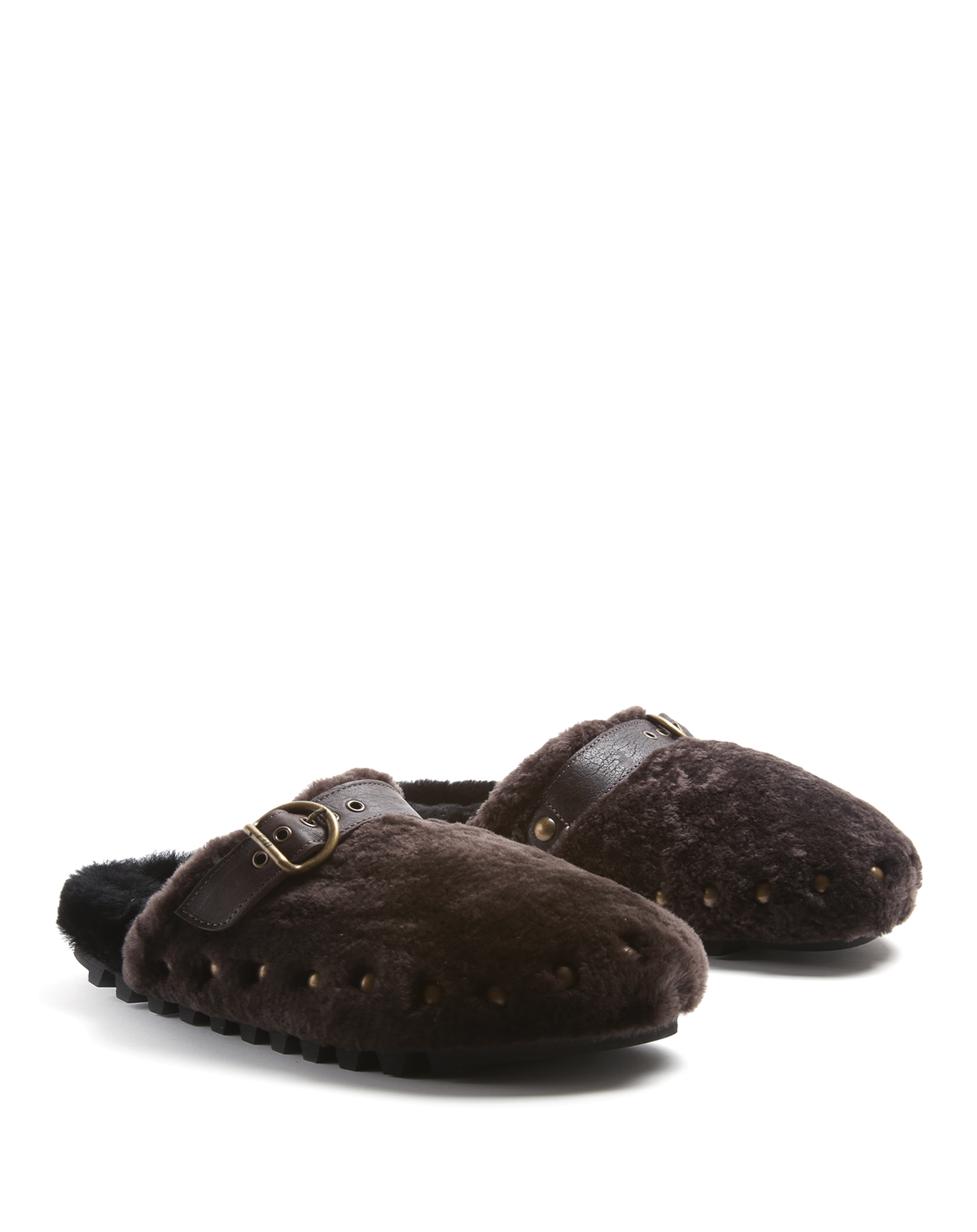 KALUA Brown Sheepskin Slide