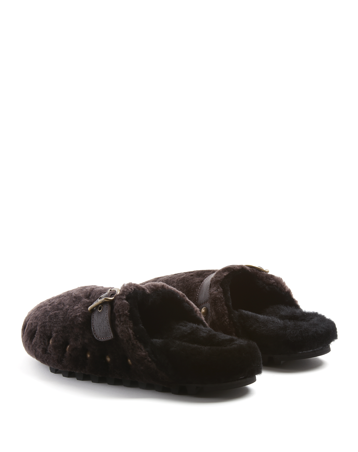 KALUA Brown Sheepskin Slide