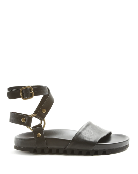 KERIN Black Leather Slide