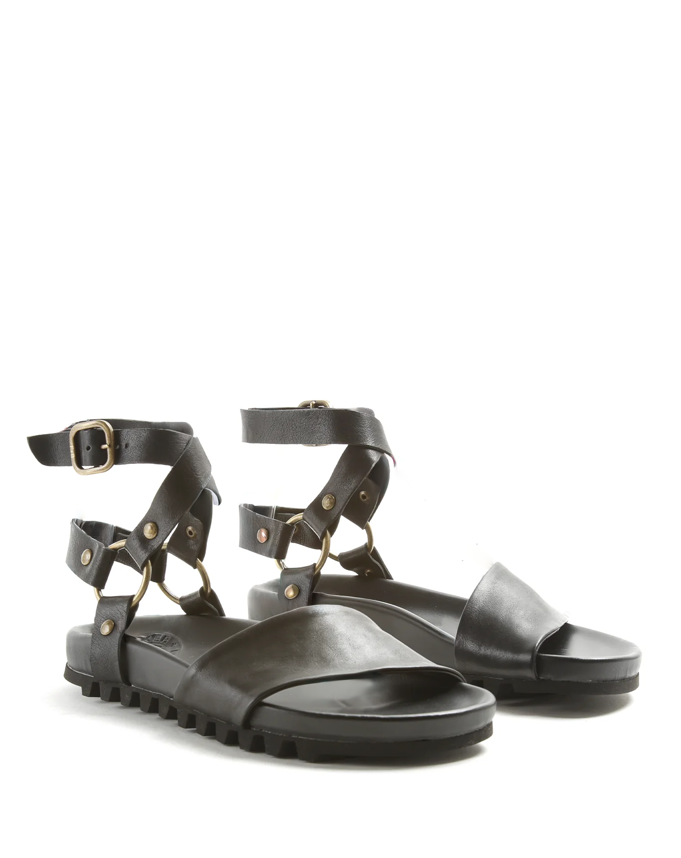 KERIN Black Leather Slide