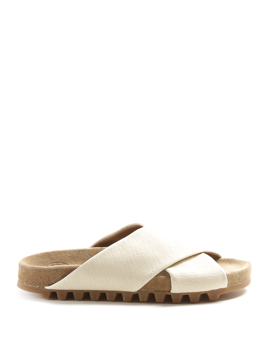 KOOKI Ivory Leather Slide
