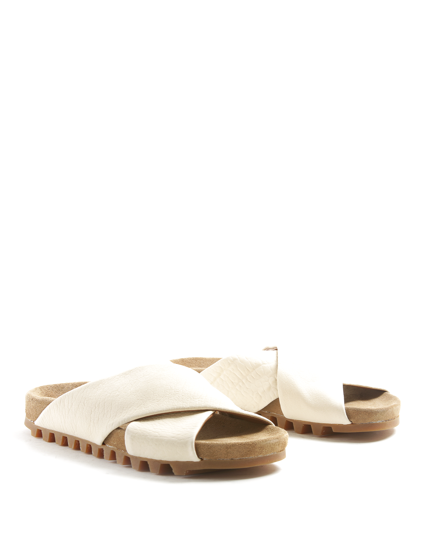 KOOKI Ivory Leather Slide