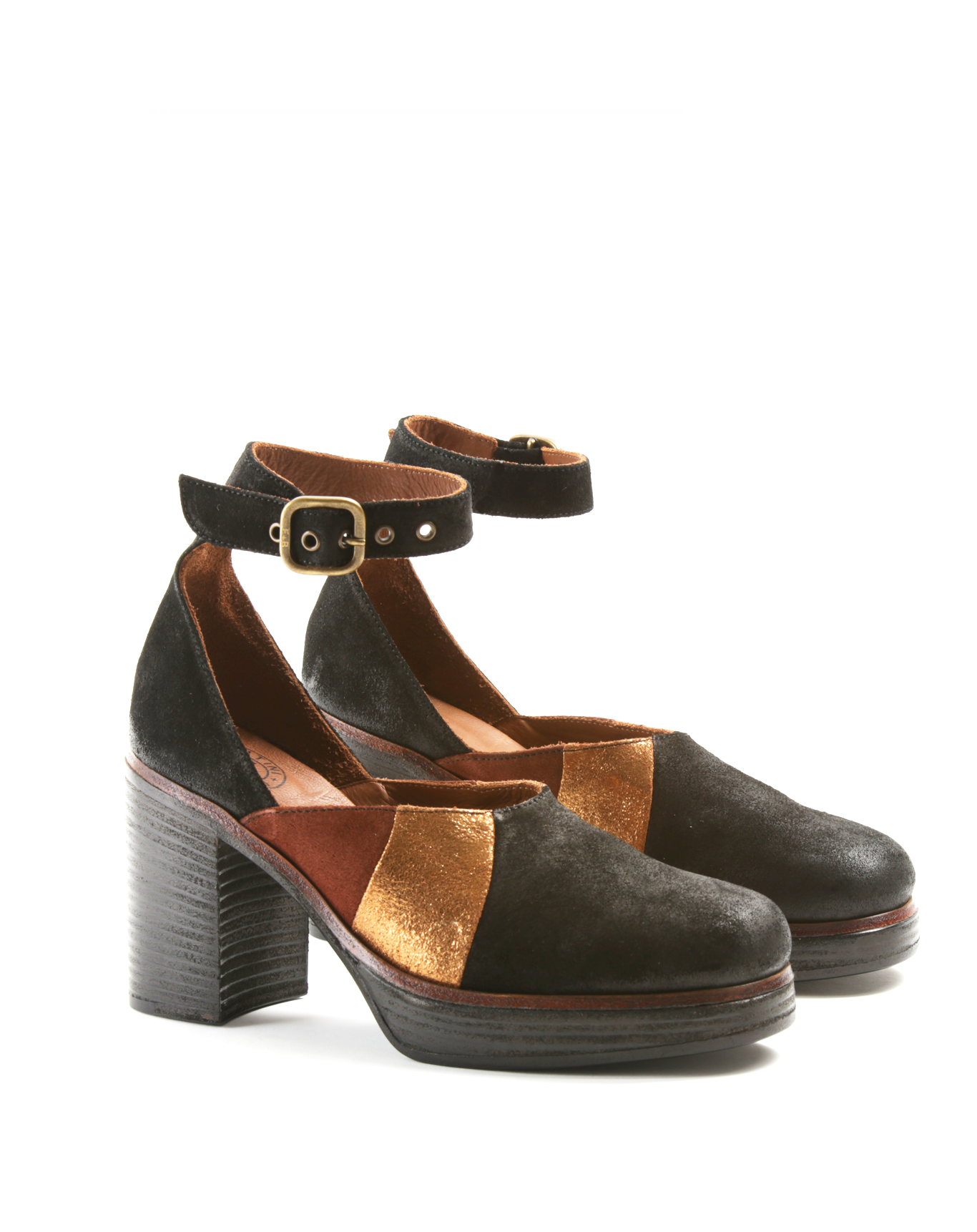 LIL Black/Rust/Gold Suede Boot