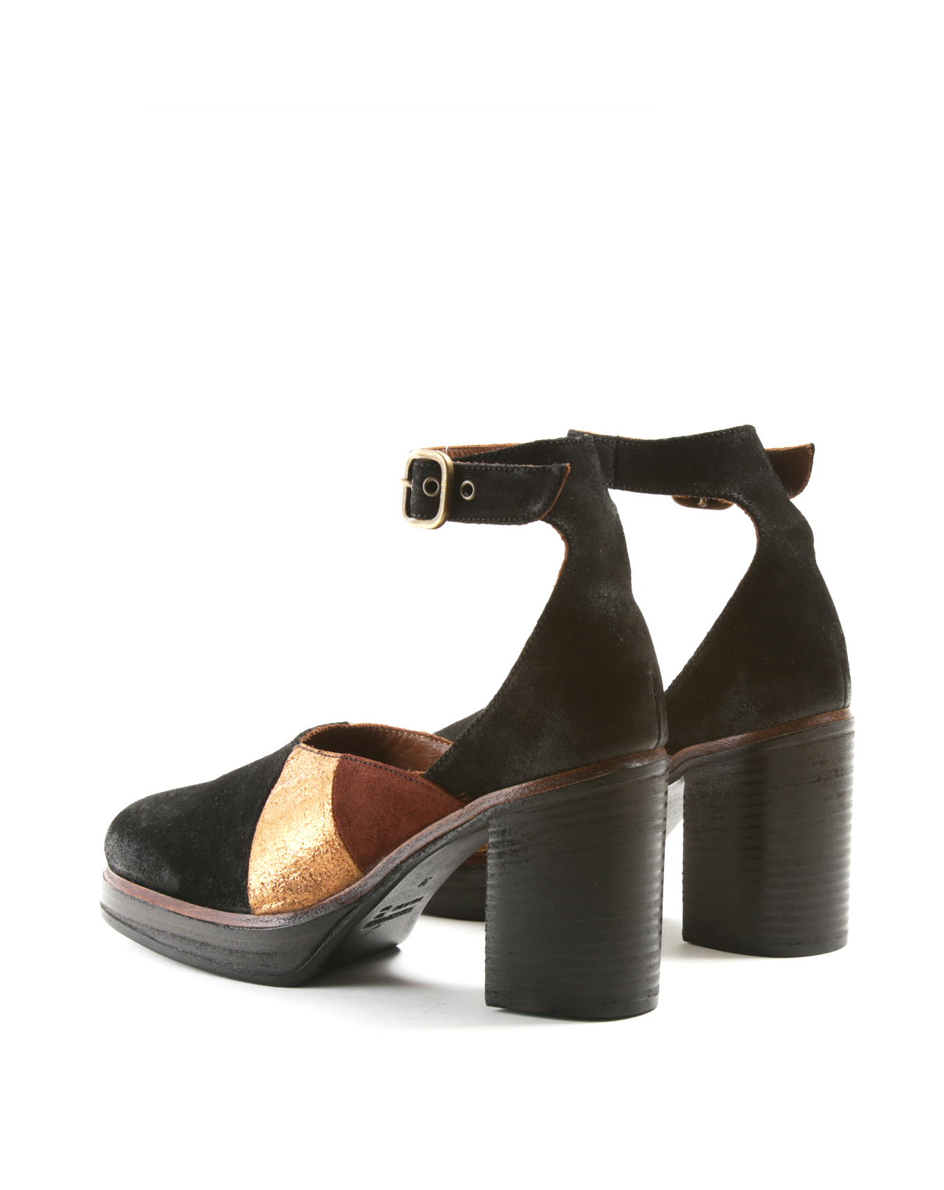 LIL Black/Rust/Gold Suede Boot