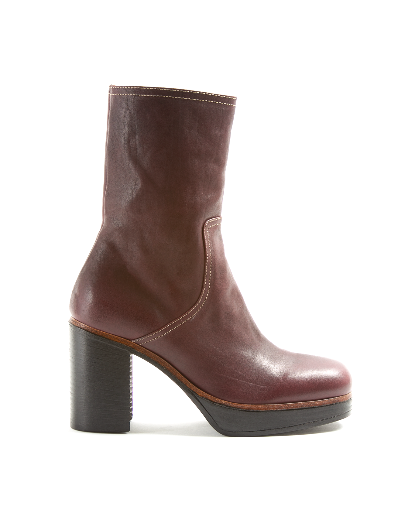 LUV Burgundy Leather Boots