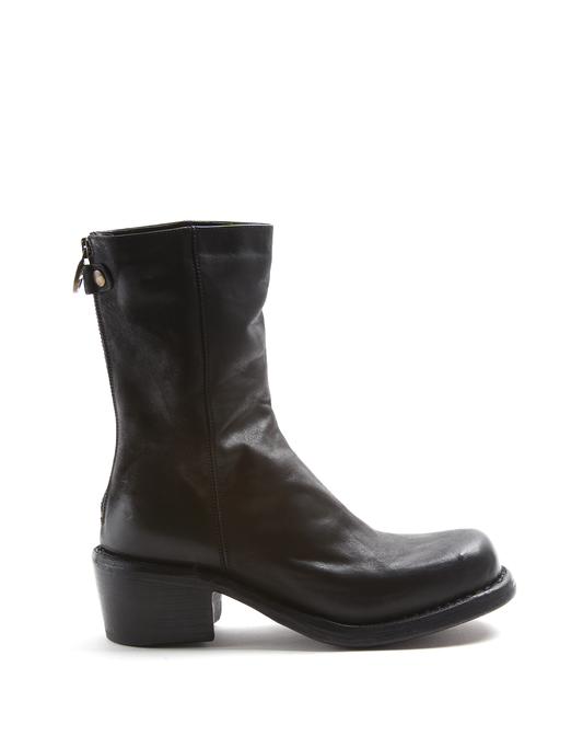 MEKON Black Brushed Leather Boots