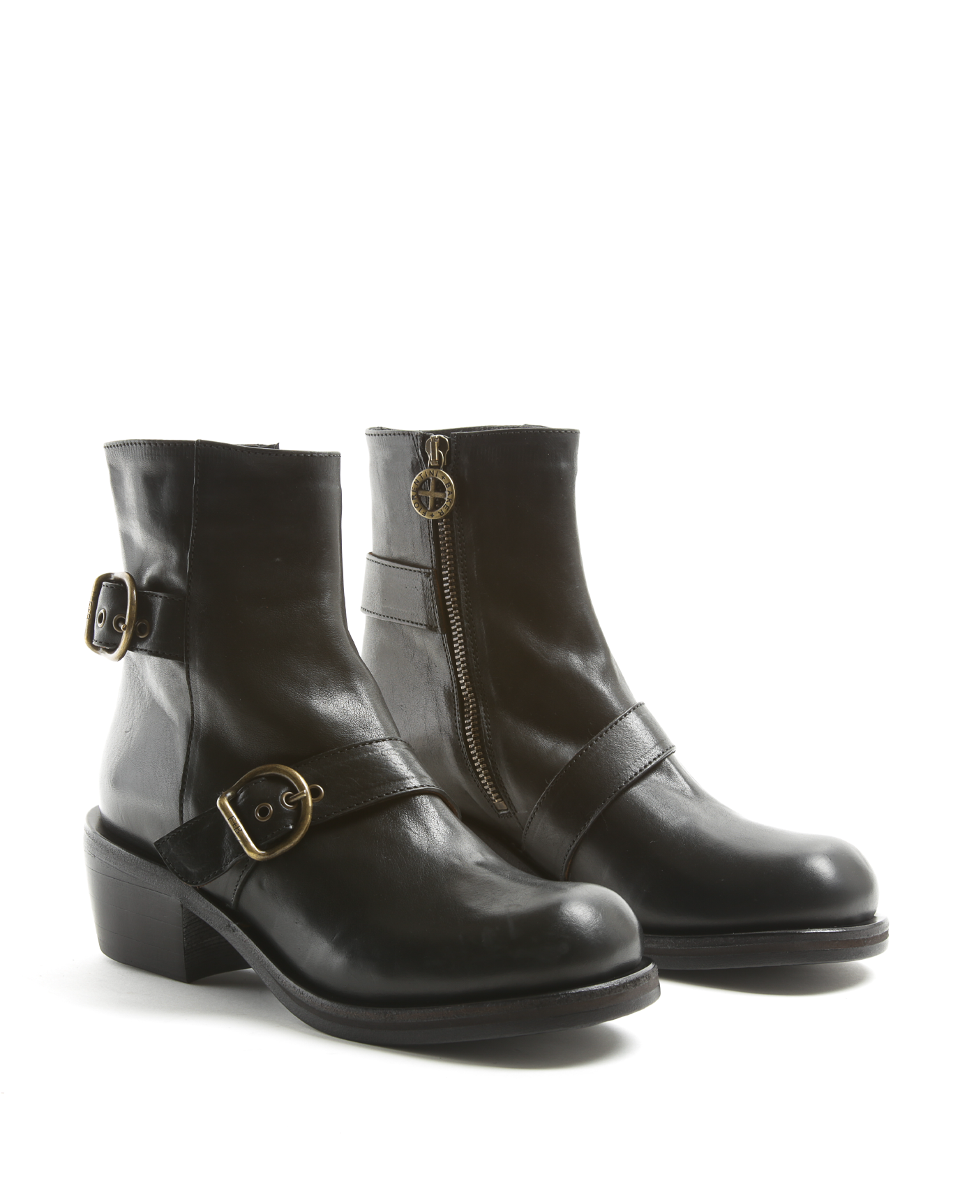 MOKE Black Leather Boots
