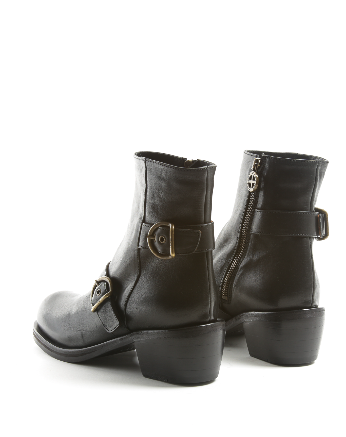 MOKE Black Leather Boots