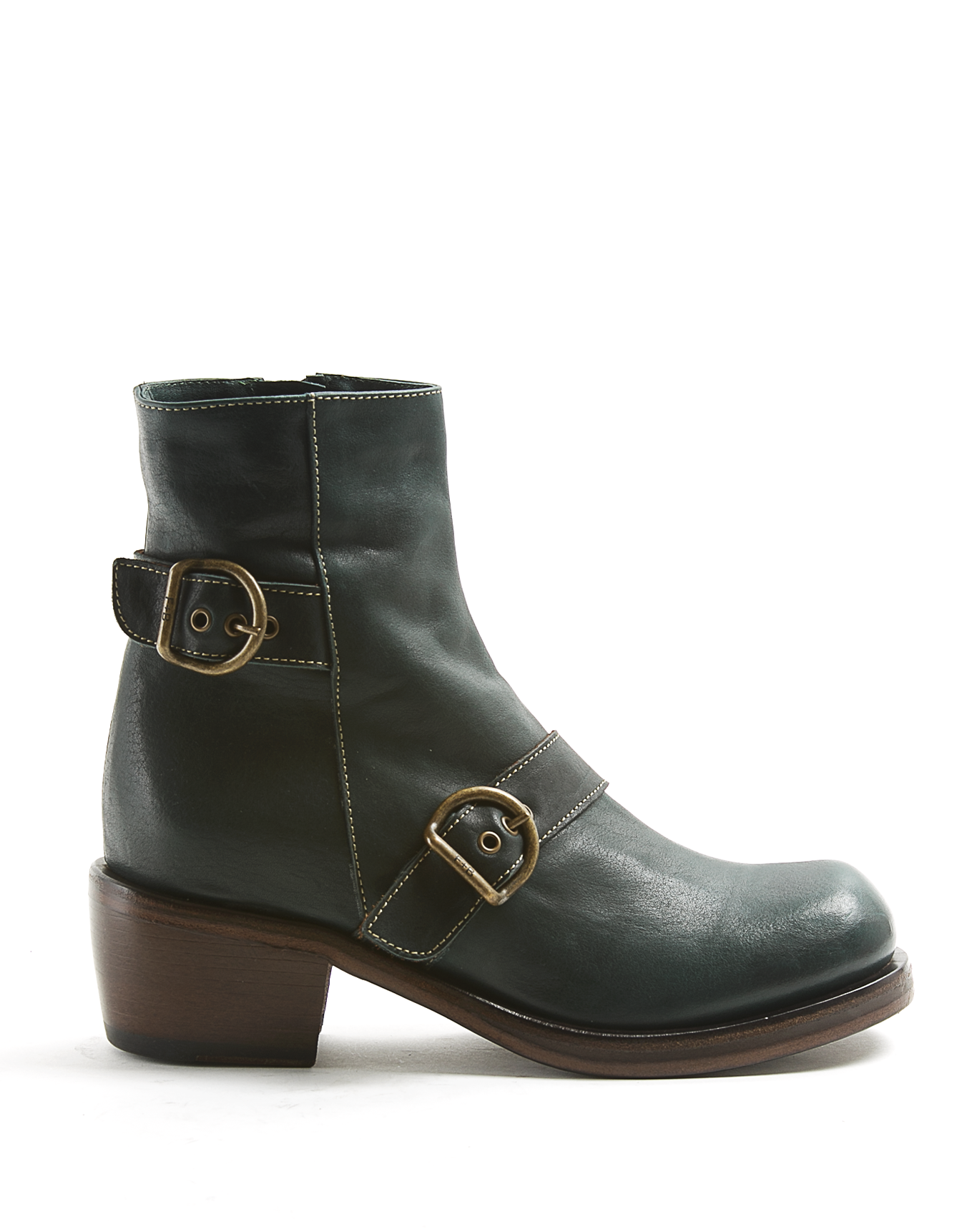 MOKE Dark Teal Leather Boots