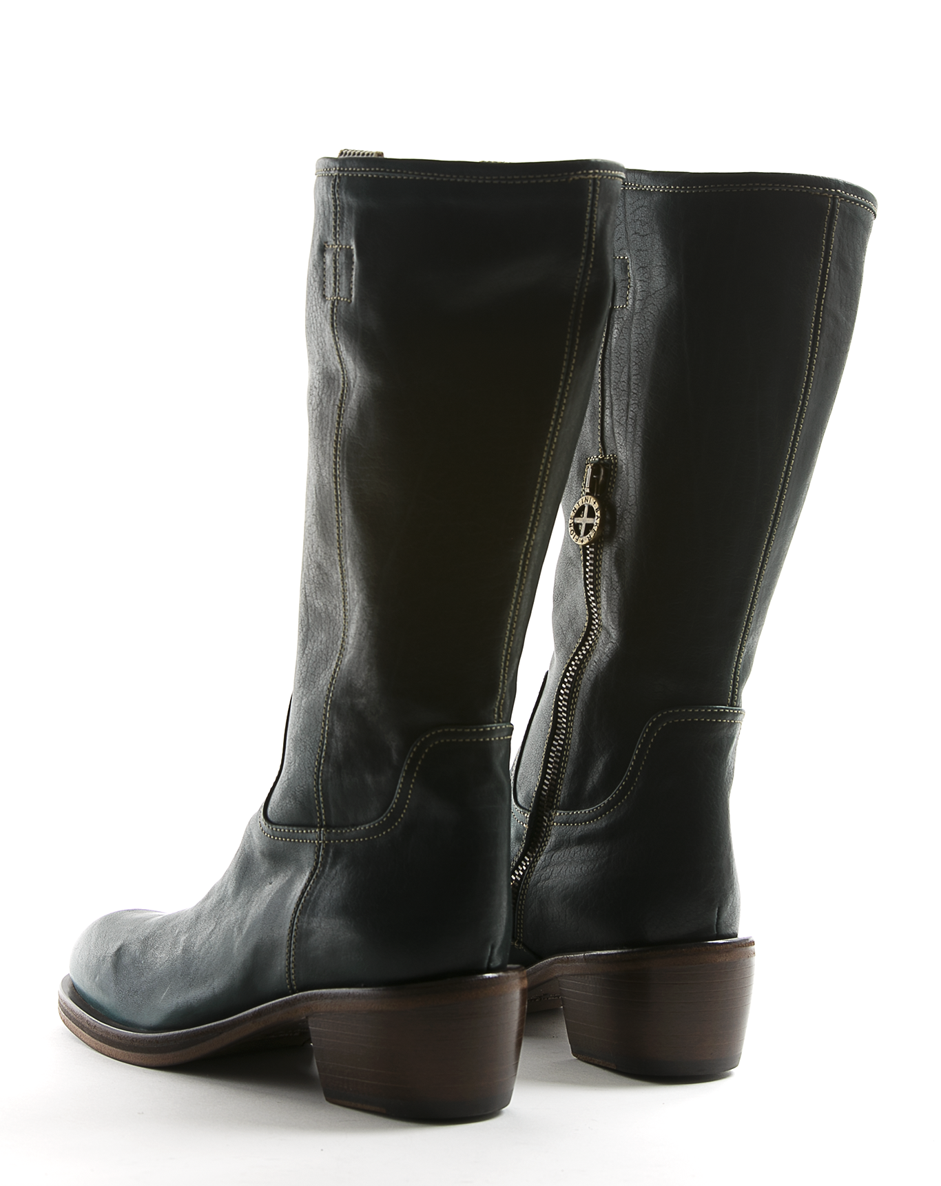 MOLL Green Leather Boots