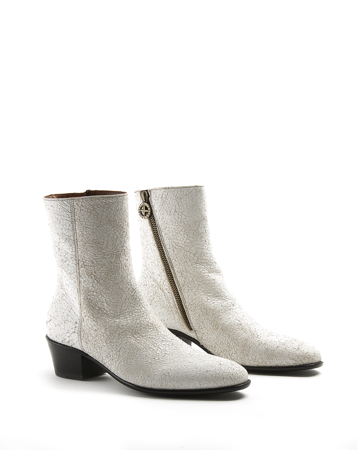 MATT Off-White Leather Boots