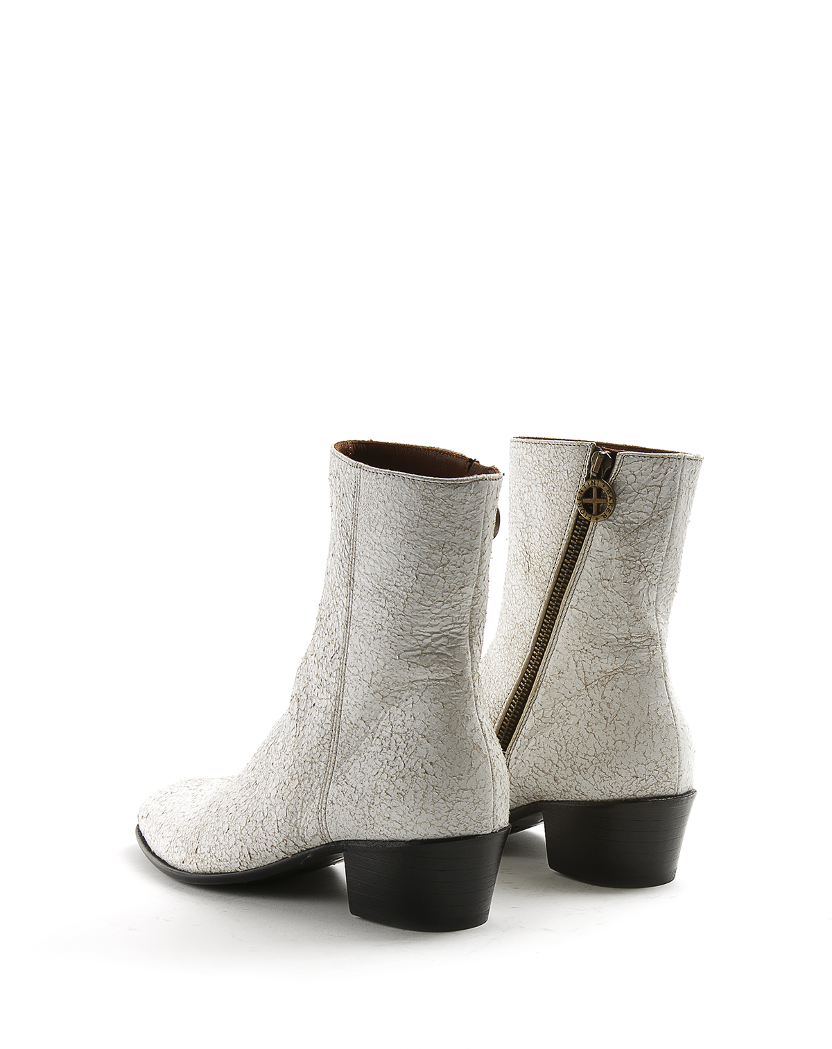 MATT Off-White Leather Boots