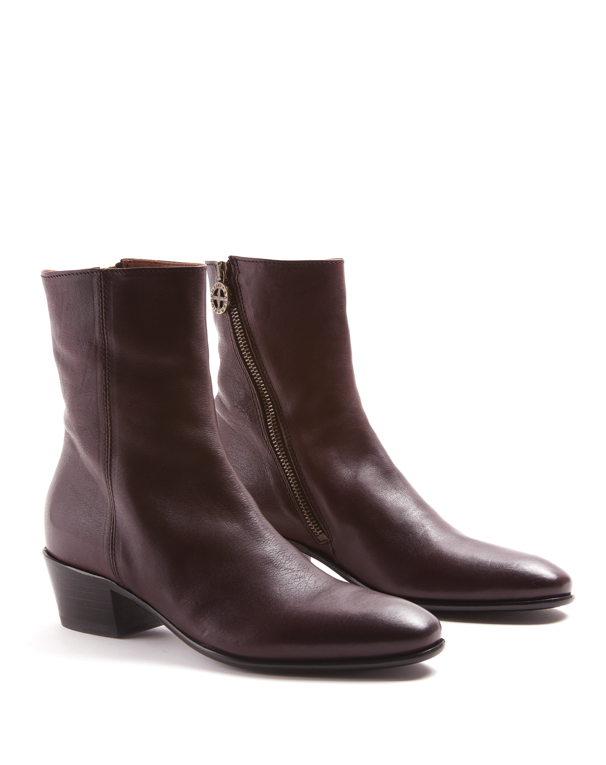 MATT Burgundy Leather Boots