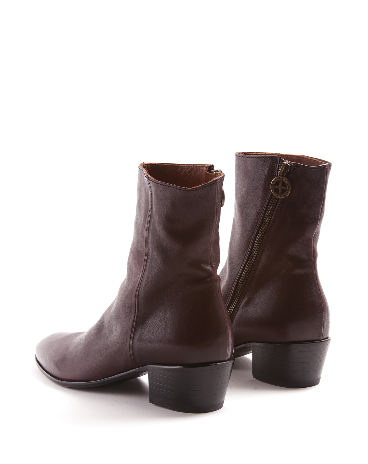 MATT Burgundy Leather Boots