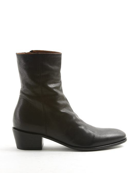MATT Black Leather Boots