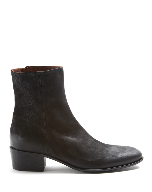 MATT Black Brushed Leather Boots