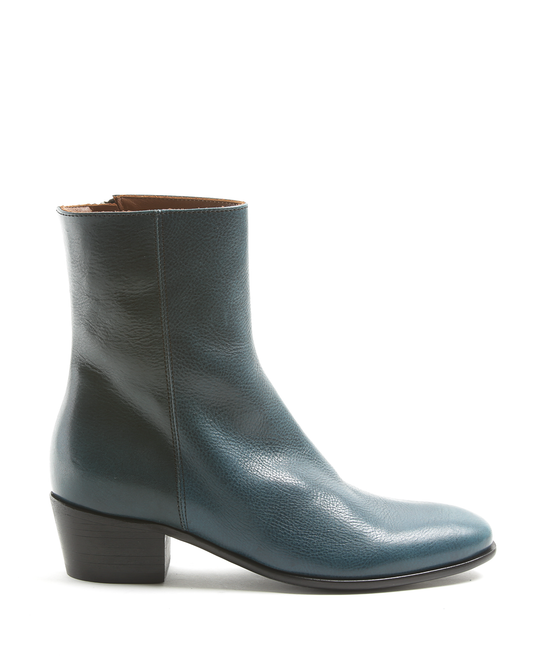 MATT Petrol Leather Boots
