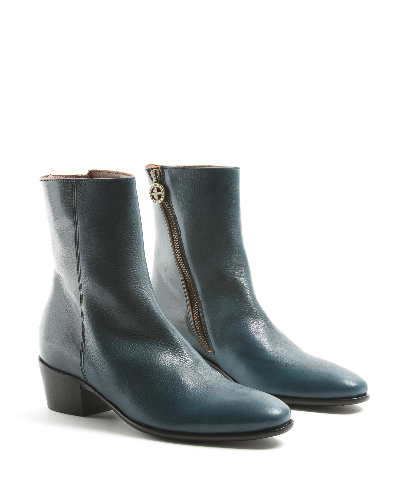 MATT Petrol Leather Boots