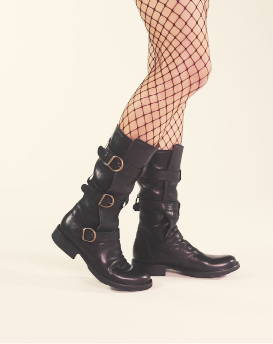 Fiorentini + Baker, ETERNITY 7040, 3 buckles iconic biker boot one of the best-selling signature styles of the brand. Handcrafted by skilled artisans. Made in Italy. Made to last.