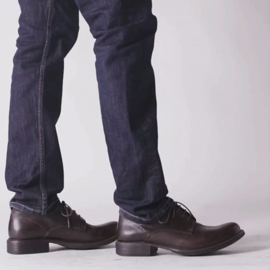 Fiorentini + Baker, ETERNITY 706, men dark brown leather derby shoe-Made in Italy-video