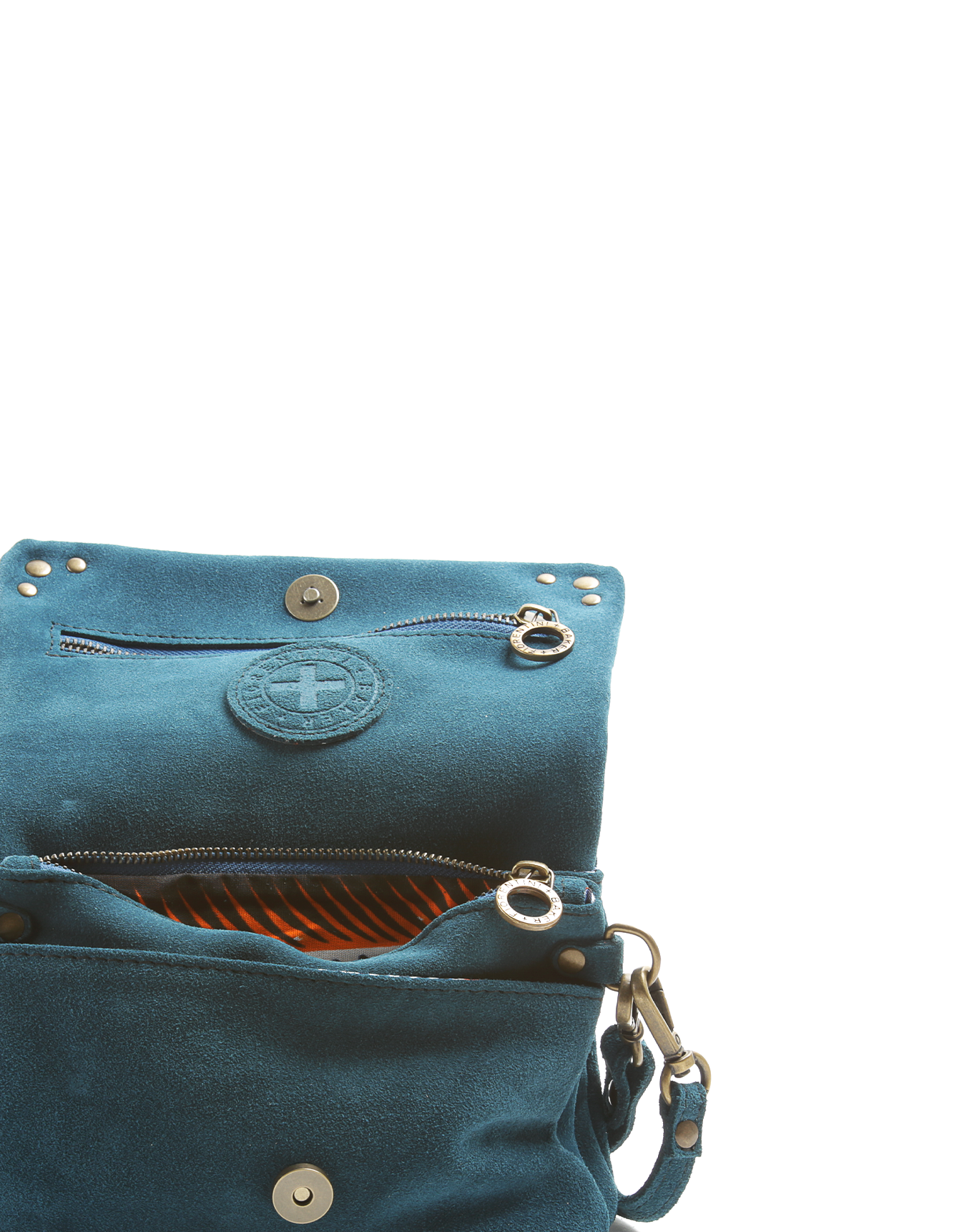 RENEE Petrol Suede Bag