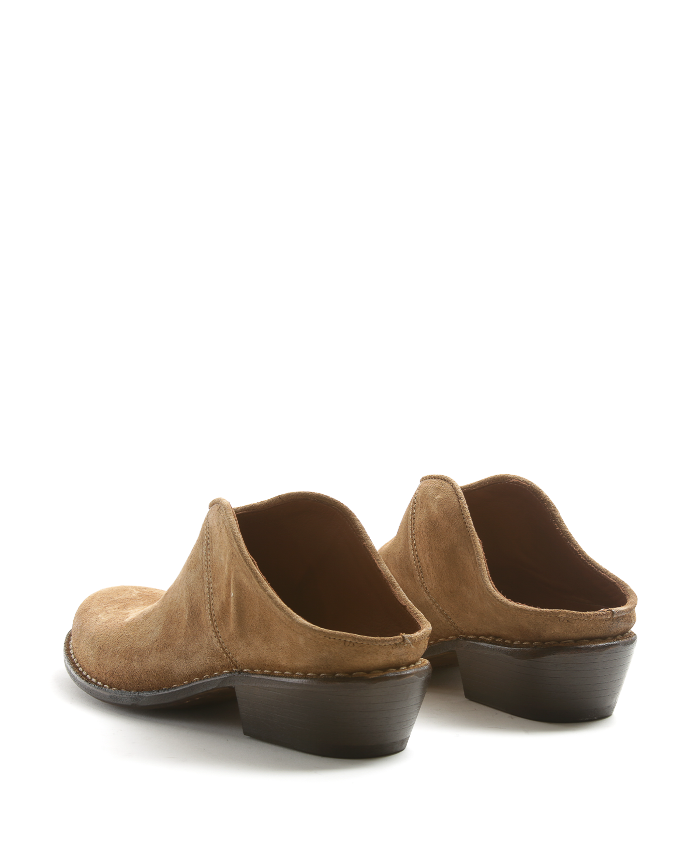 RENO Taupe Suede Mules