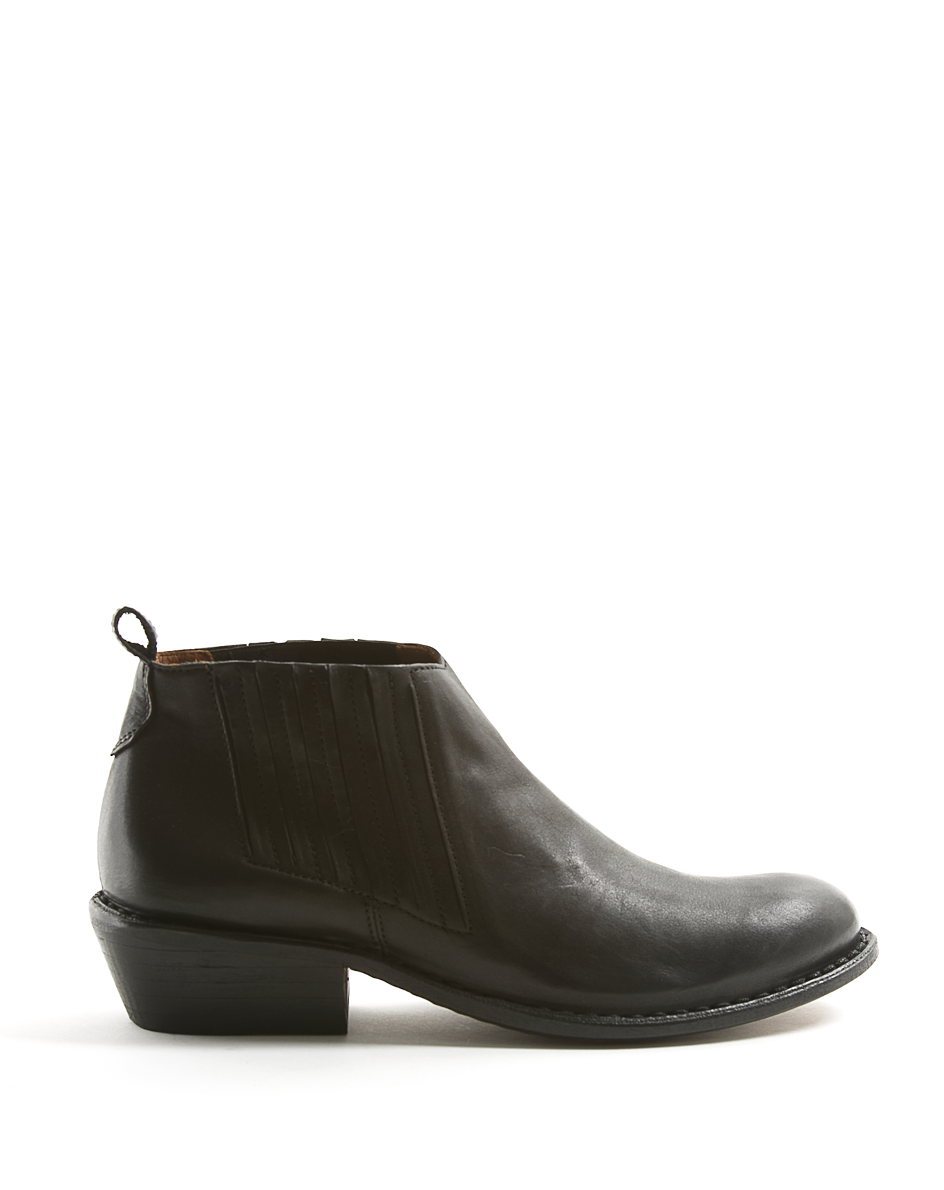 RAY Black Leather Boots