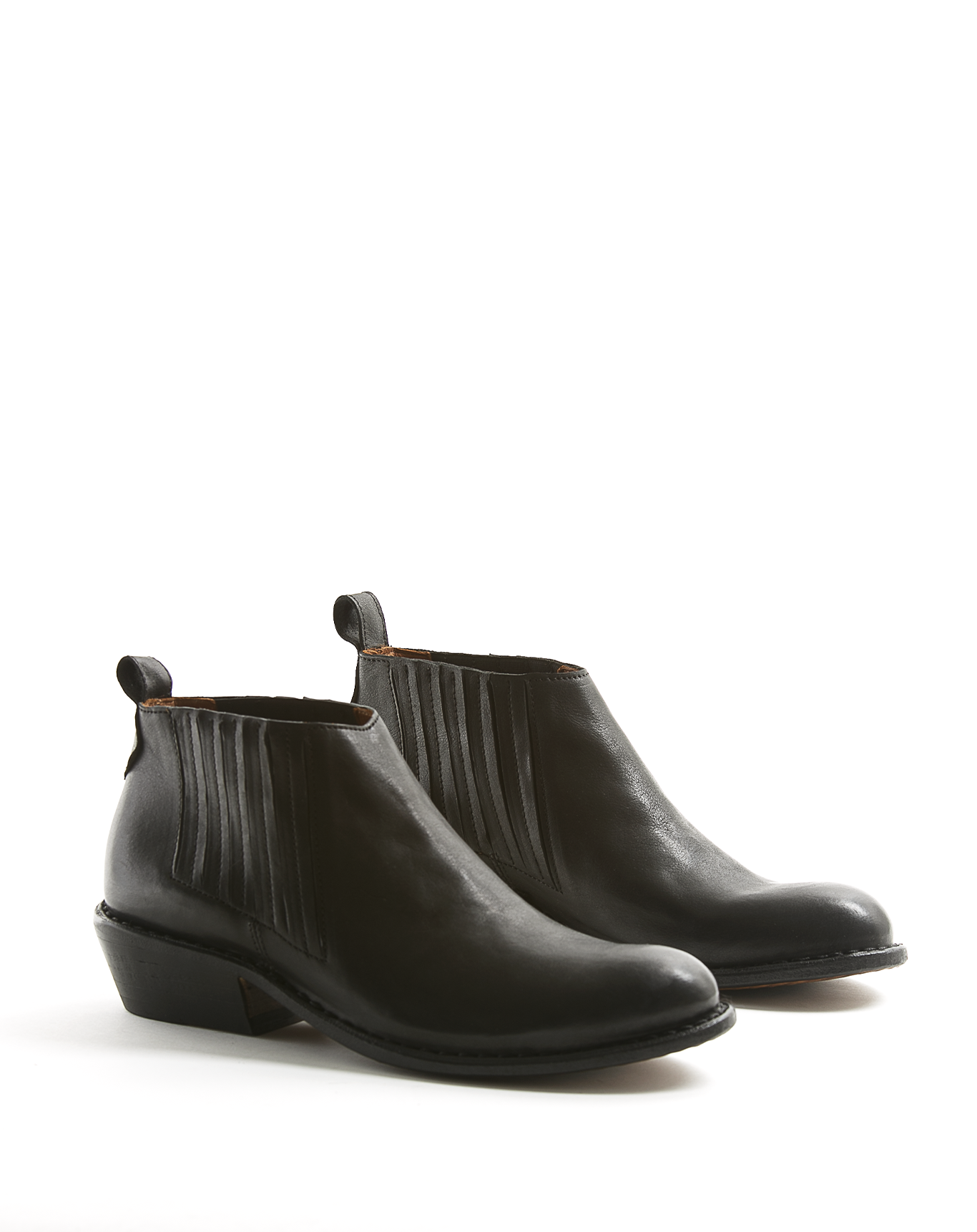 RAY Black Leather Boots