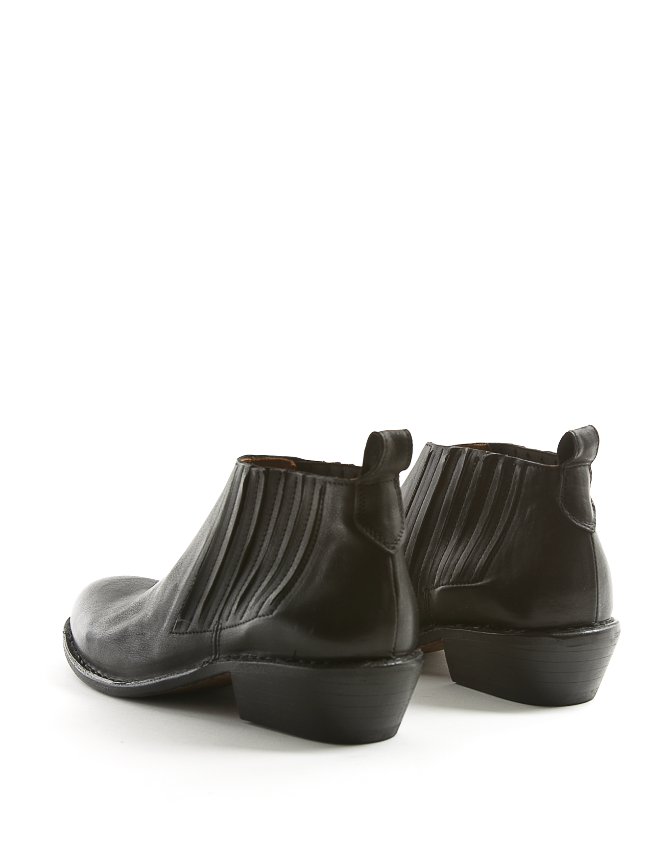 RAY Black Leather Boots