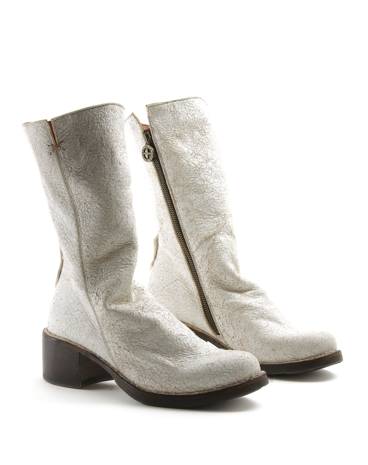 TASH Off-White Leather Boots