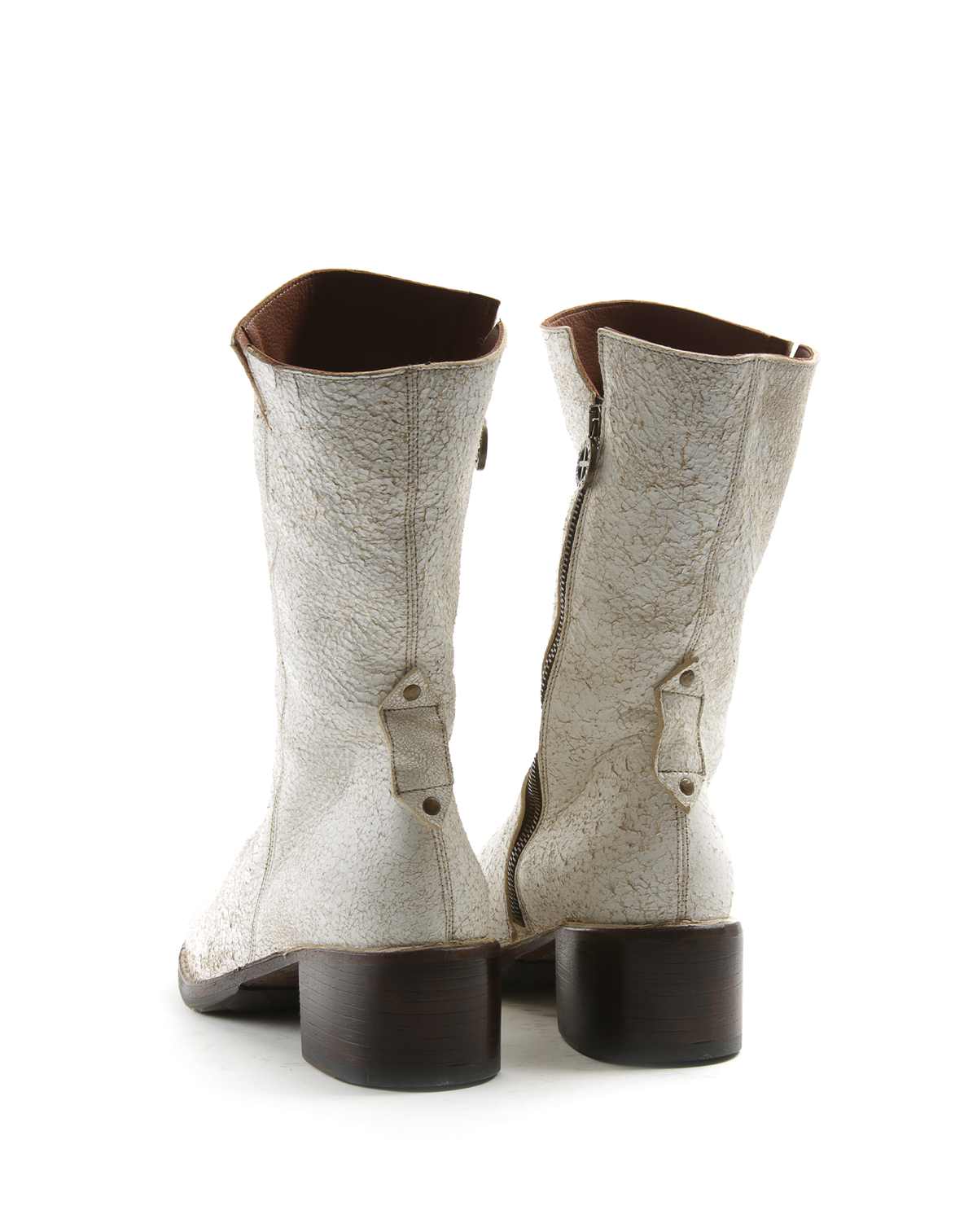 TASH Off-White Leather Boots