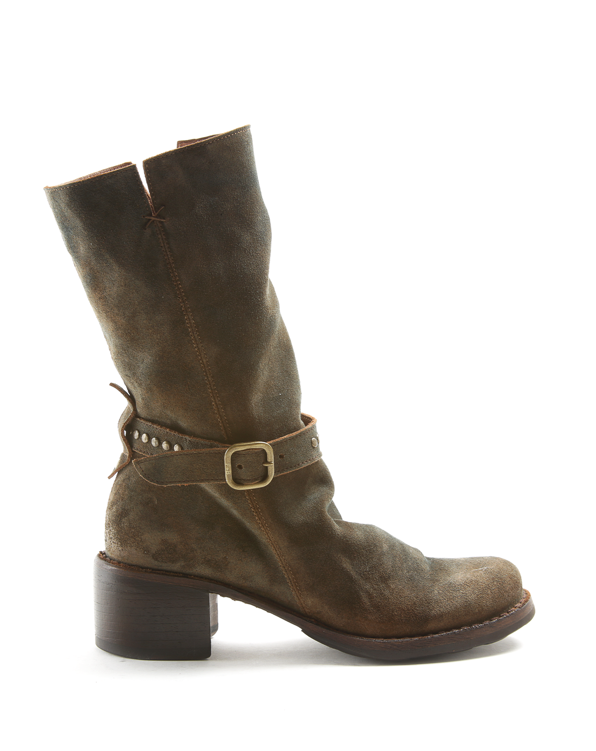 TASH + T-STRAP Shades Black/Grey/Brown Leather Boots