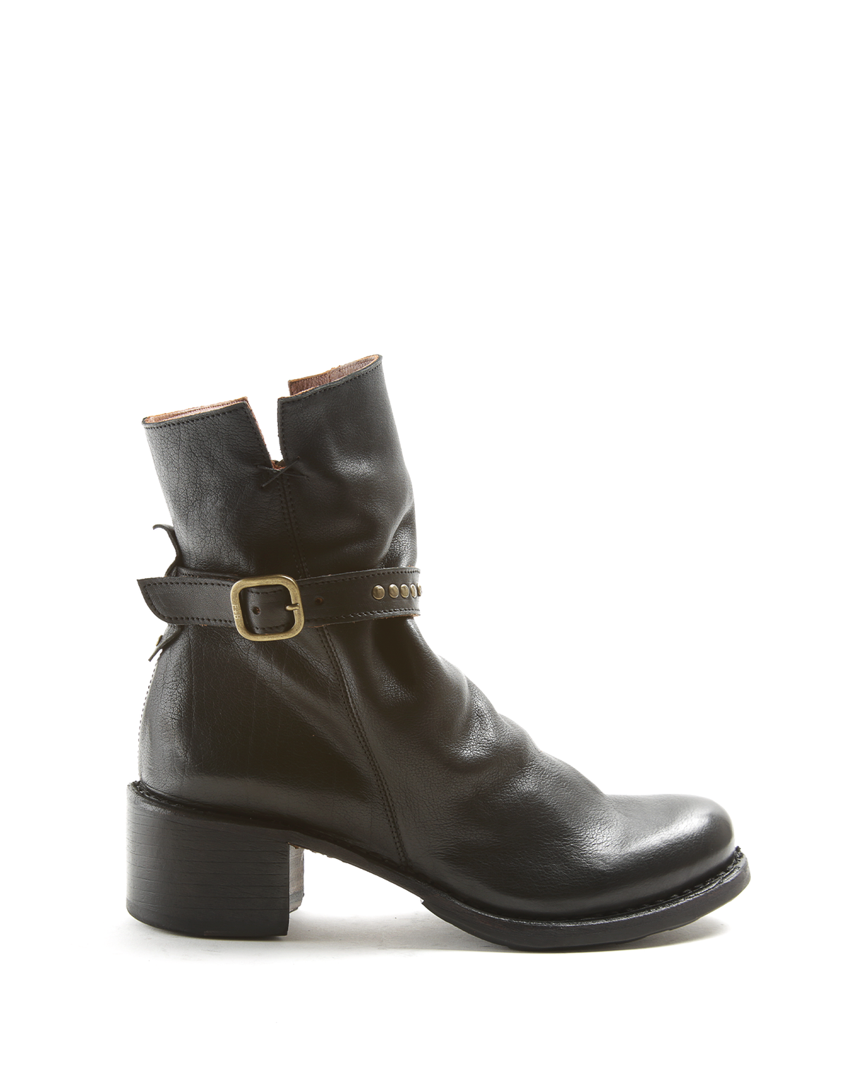 TINA + T-STRAP Black Leather Boots