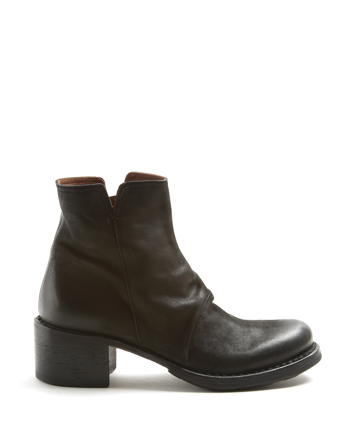 TAZZ Black Brushed Leather Boots