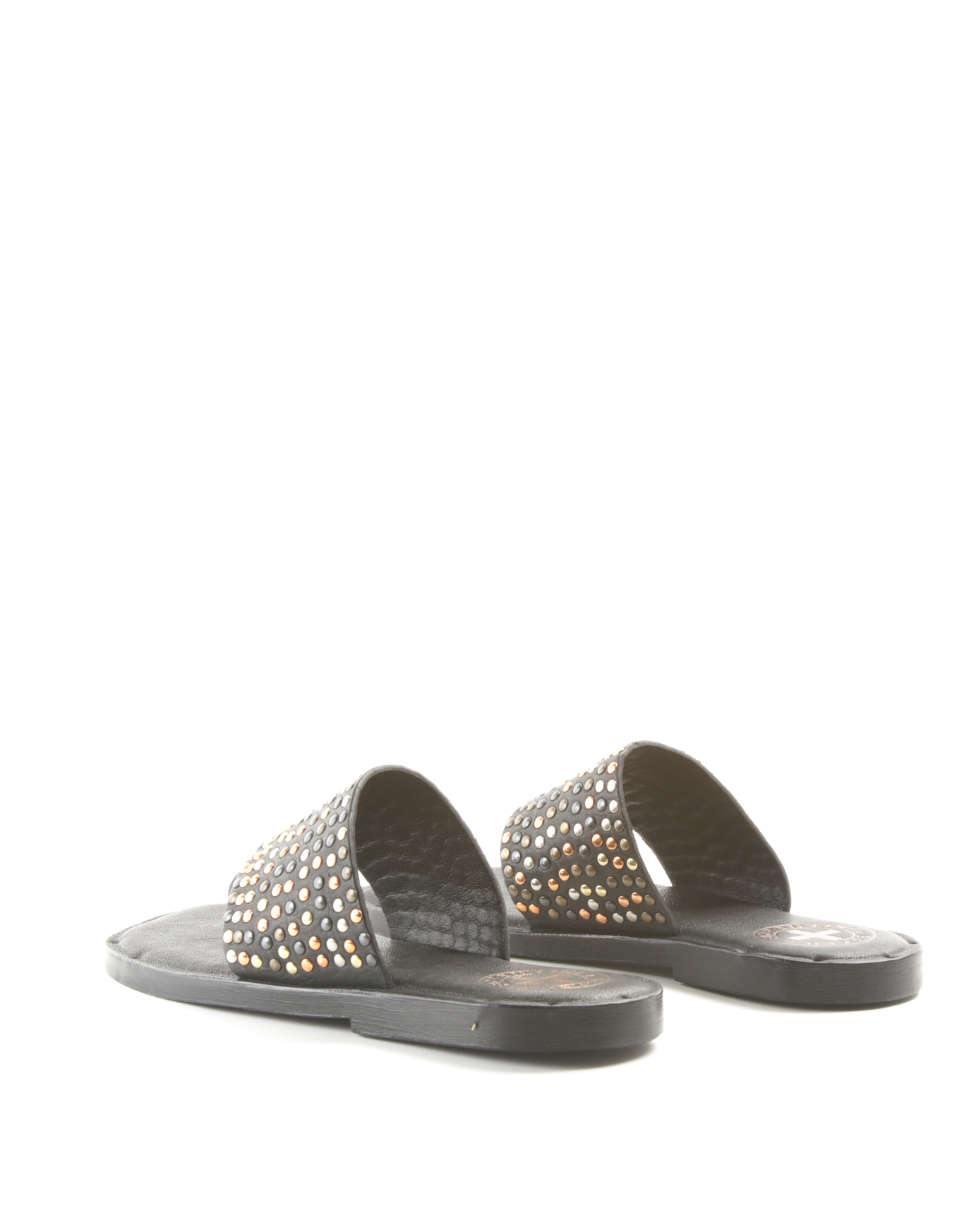 ZATTY Black Leather Sandals