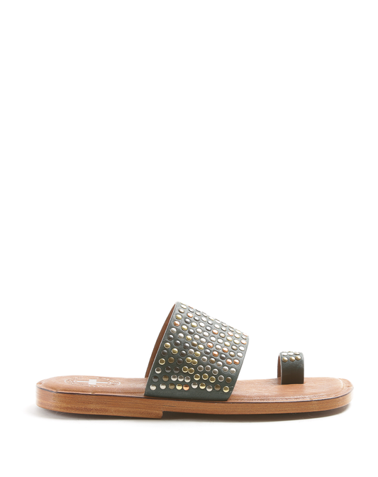ZATTY Dark Teal Leather Sandals