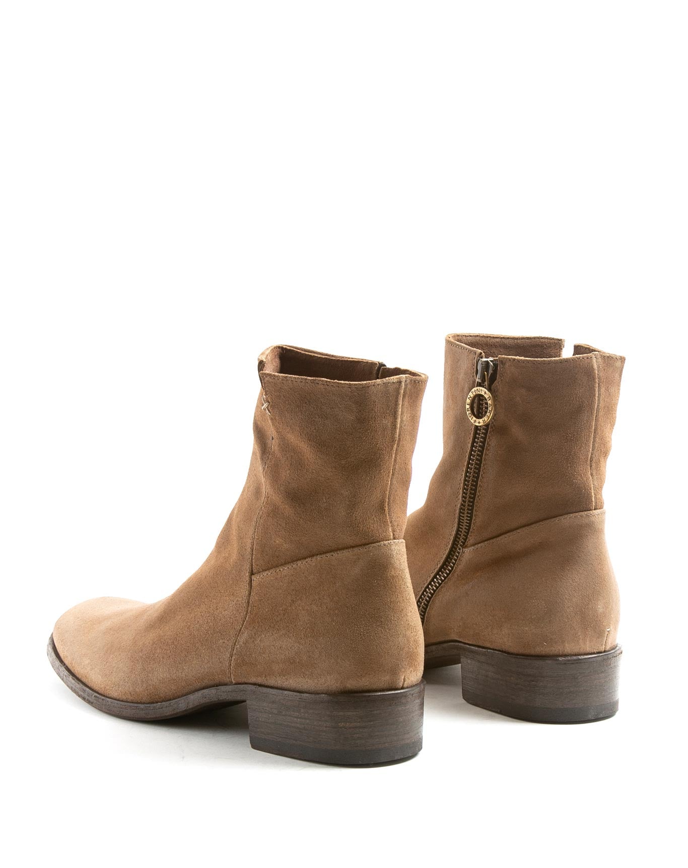 Fiorentini + Baker, CHANCE CALE, Tobacco suede men ankle boots with elongated shape and inside zip-Made in Italy-back