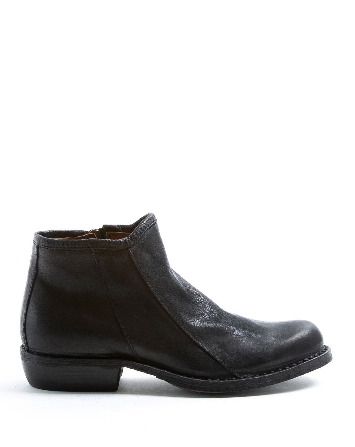 Fiorentini + Baker, CARNABY CARP, Black leather women ankle boots with inside zip and slightly pointed toe-Made in Italy-side