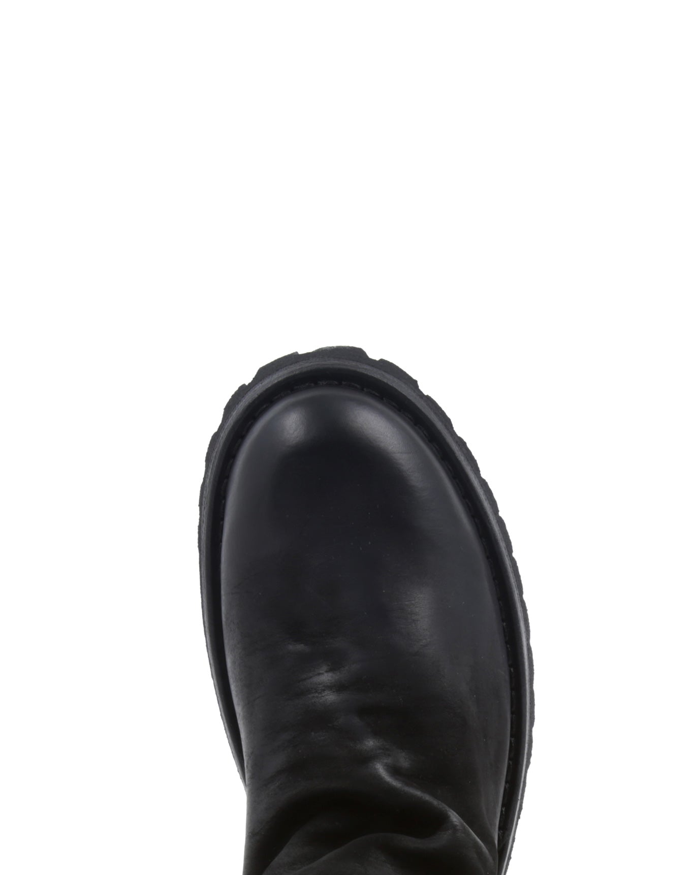 Fiorentini + Baker, ETERNITY MASSIVE M-EVEN, Black leather tall ankle boots with rear zip and thick sole-Made in Italy-toe