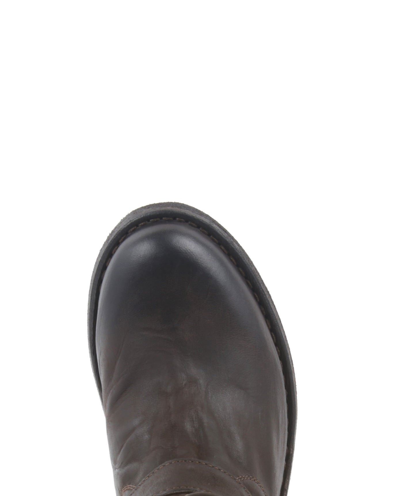 Fiorentini + Baker, ETERNITY ELI, Brown leather ankle biker  boots with adjustable strap and inside zip-Made in Italy-toe