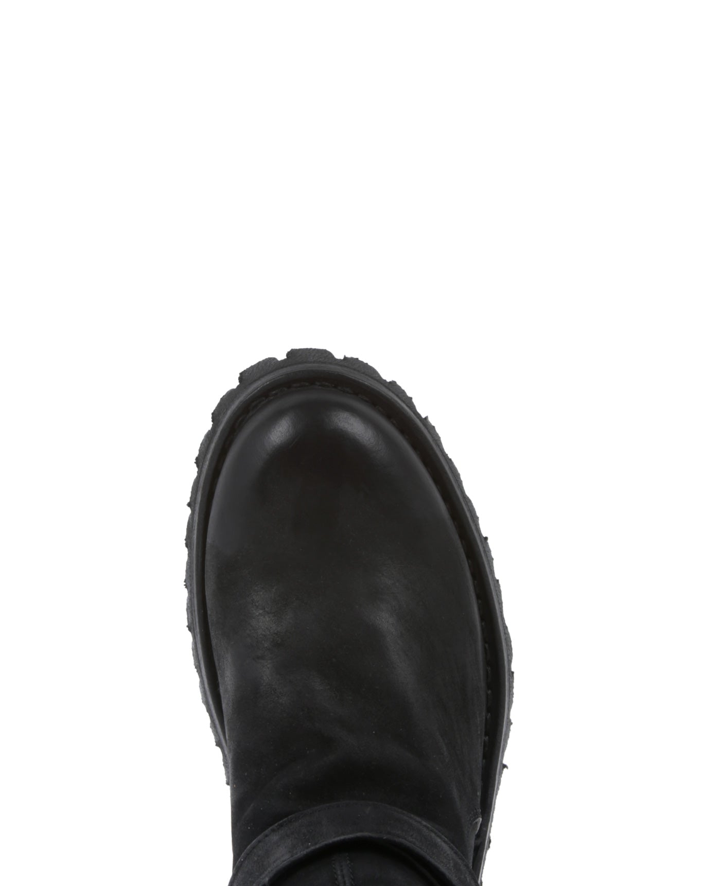 Fiorentini + Baker, ETERNITY MASSIVE M-7040, Black leather tall boots with 3 buckles and thick rubber sole-Made in Italy-toe