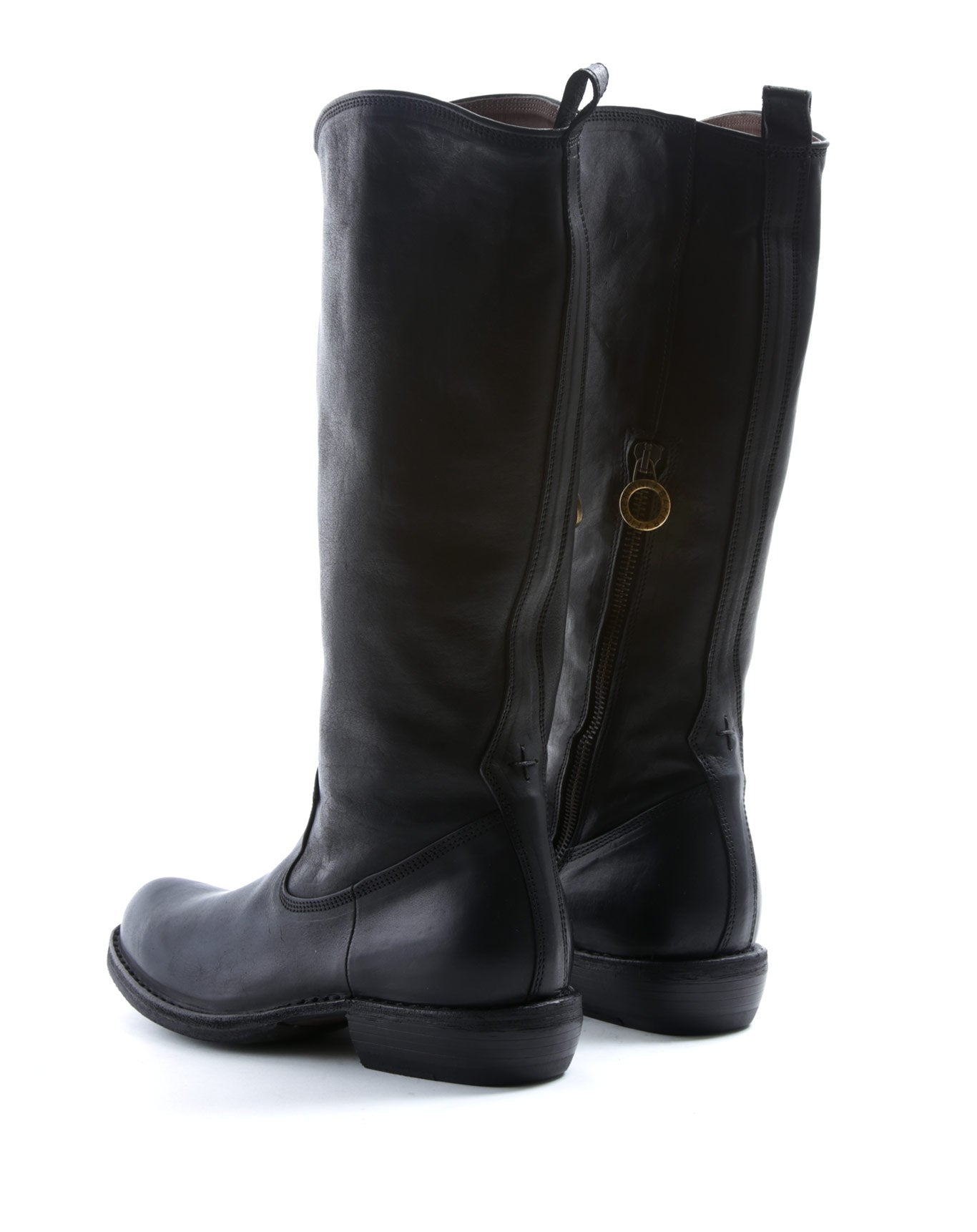 Fiorentini + Baker, CARNABY CA, Women’s black leather boots with cowboy feel-Made in Italy-back