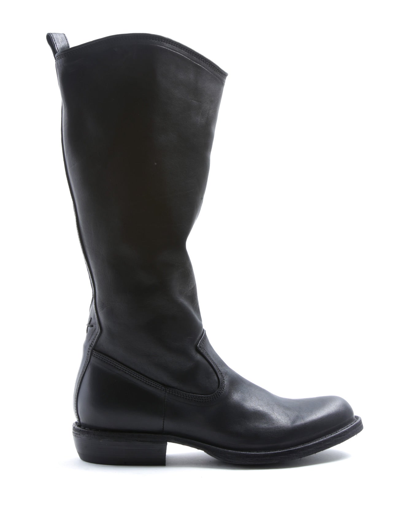 Fiorentini + Baker, CARNABY CA, Women’s black leather boots with cowboy feel-Made in Italy-side