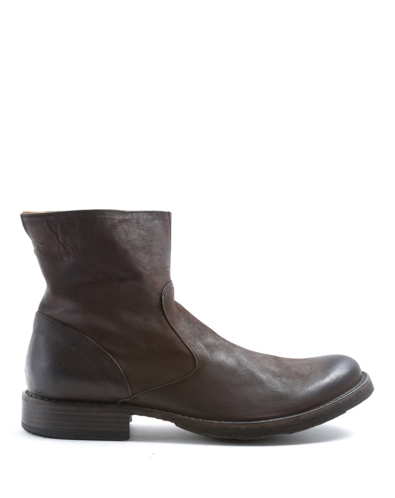 Fiorentini + Baker, ETERNITY 709, Brown leather ankle lboots with inside zip-Made in Italy-side