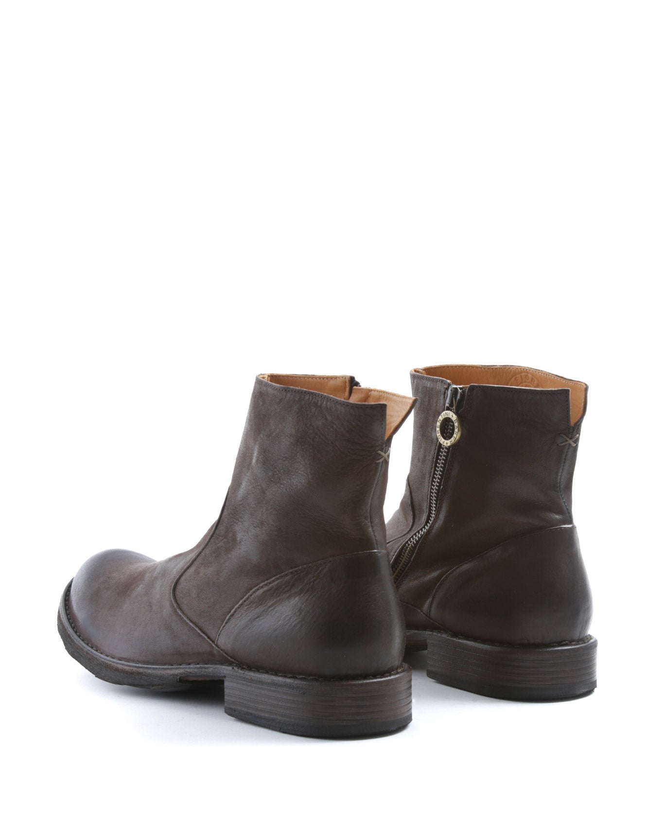 Fiorentini + Baker, ETERNITY 709, Brown leather ankle boots with inside zip-Made in Italy-back