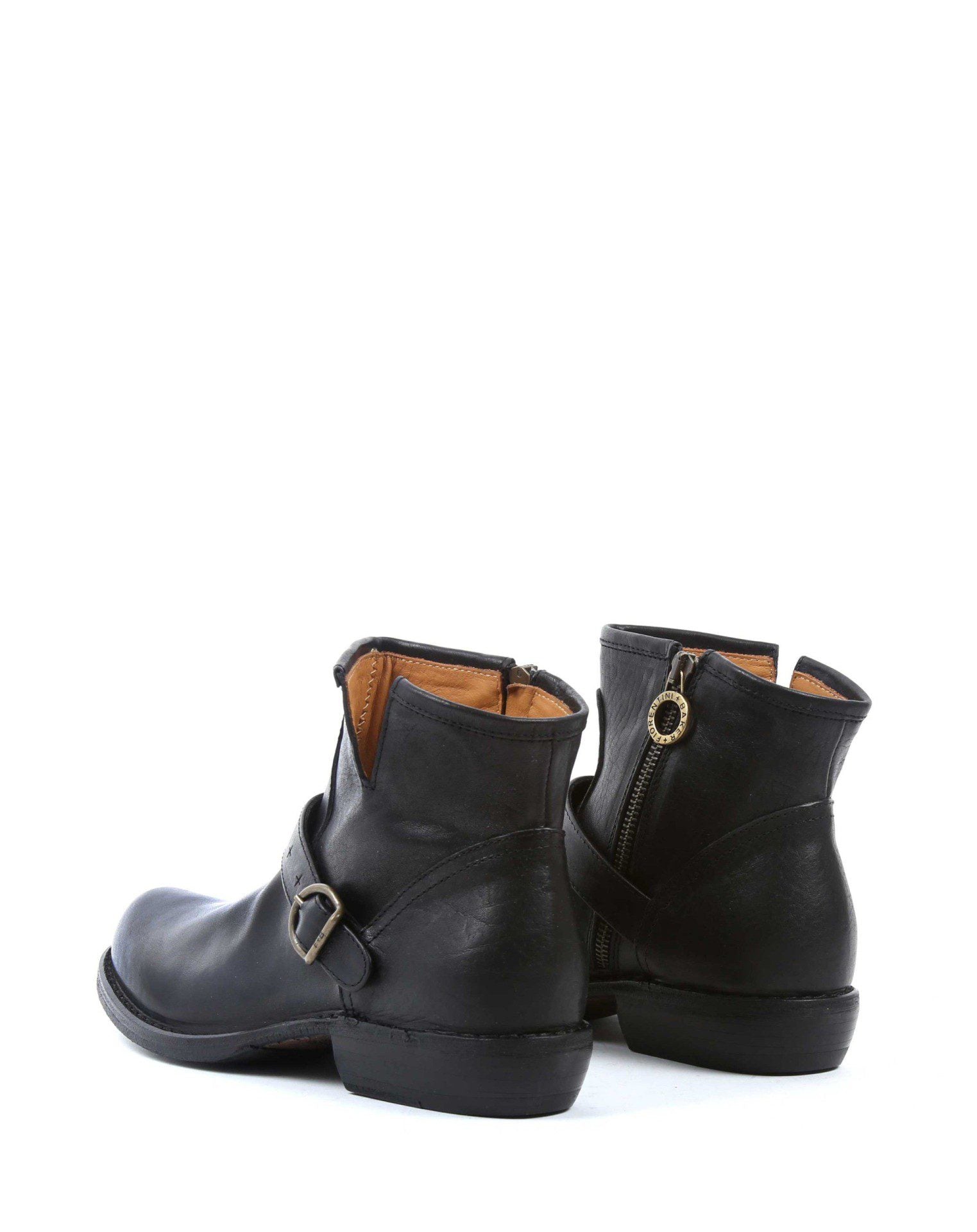 Fiorentini + Baker, CARNABY CHAD, Women ankle boots with buckle and slightly pointed toe in black leather-Made in Italy-back