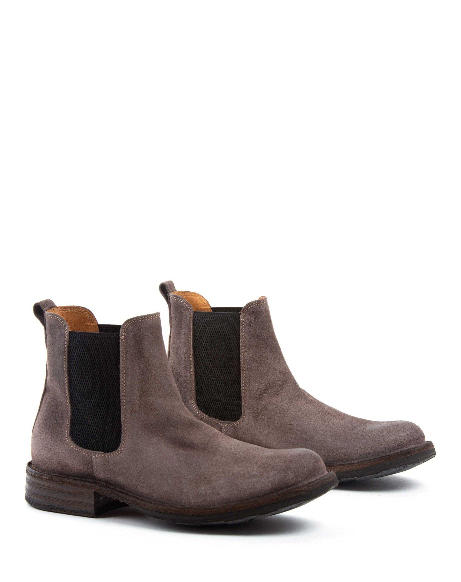 Fiorentini + Baker, ETERNITY ETEX, Brown suede unisex classic Chelsea boots for a timeless style-Made in Italy-lateral